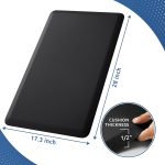 Kitchen Mat Cushioned Anti Fatigue Rug 17.3"x28" Water Resistant, Non Slip, Standing and Comfort Desk/Floor Mats for House Sink Office (Black)
