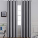 Room Darkening Gray Blackout Curtains 84 Inch Long Light Blocking Thermal Insulated Window Treatment Grommet Drapes for Bedroom Living Room, 52W x 84L, Grey Curtains, 2 Panels
