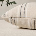 Decorative Pillow Covers 18x18 Striped Throw Pillows Textured Linen Pillow Covers Farmhouse Decor Cushion Covers for Couch Bed Living Room, Grey