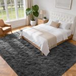6x9 Area Rug for Living Room: Ultra Soft Fluffy Rug Modern Large Thicked Shag Rug for Bedroom Non Slip Indoor Fuzzy Carpets for Girls Kids Room Nursery Dorm Home Decor Grey