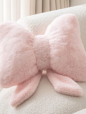 Bow Pillow Throw Pillows Butterfly Shaped Decorative Cute Pillows for Bed Sofa Cute Home Decor,Pink 10 * 8inch