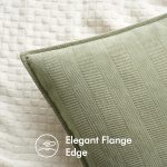 Pack of 2 Sage Green Decorative Pillow Covers 20x20 Inch Soft Chenille Luxurious Couch Throw Pillows Farmhouse Cushion Covers with Elegant Design for Sofa Bedroom Living Room Summer Home Decor