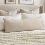 Decorative Long Lumbar Throw Pillow Cover for Bed 14x36 Natural Beige Boho Farmhouse Neutral Couch Pillowcase Pack of 1 Accent Modern Sofa Cushion Livingroom Home Decor (Covers Only)