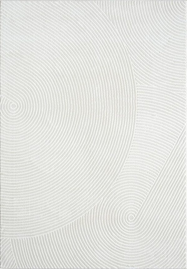 Neutral Cream Area Rug 10' x 14' | White Luxury Zen Carpet | Minimalist Ivory Rugs for Bedroom, Living Room and Dining