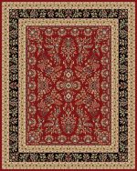 Area Rug 9x12 - Lyndhurst Collection - Large - Red & Black, Traditional Oriental Design, Non-Shedding & Easy to Clean, Ideal for Living Room, Bedroom, Dining Space (LNH331B)
