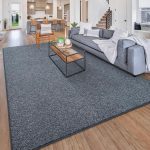 Modern 3x5 Area Rugs for Bedroom Living Room, Memory Foam Low-plie Carpet Rug for Kids Playroom, Indoor Floor Rug for Bedside Dorm Dining Room Home Decor, Dark Blue and White